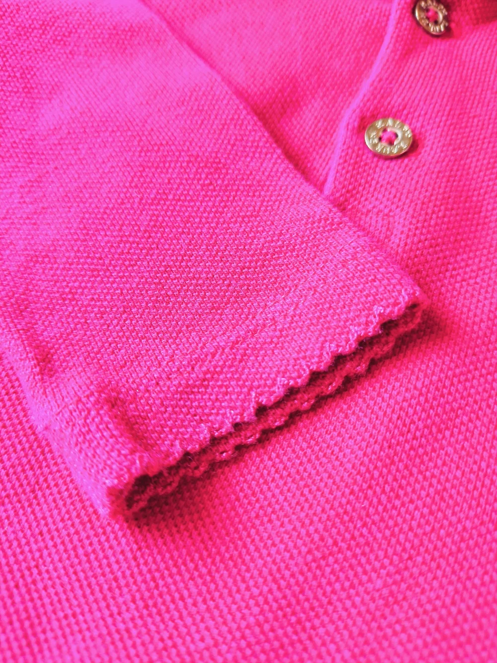 Ralph Lauren Hot Pink Polo with Cream Pony Embroidery